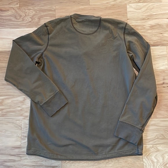 Eddie Bauer Long Sleeve, Henley, Tan, Large Tall - Picture 5 of 9